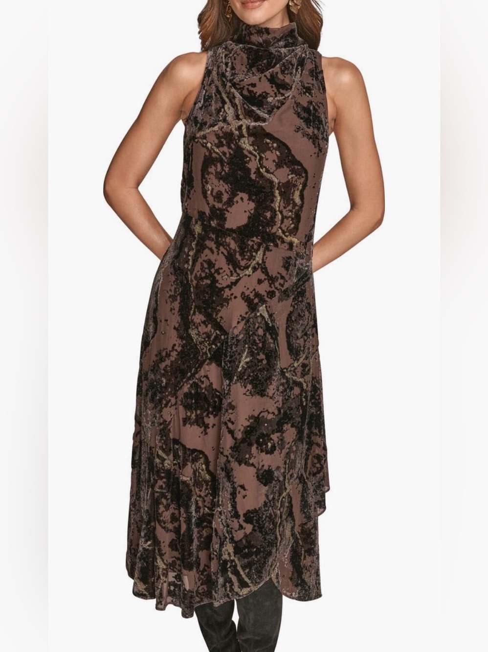 Donna Karan New York
Sleeveless
Metallic Burnout
Midi Dress - Picture 6 of 10